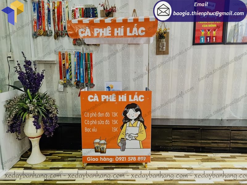 xe đẩy bán cà phê giá rẻ